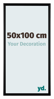 Bordeaux Kunststoff Bilderrahmen 50x100cm Schwarz Matt Vorne Messe | Yourdecoration.de