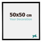 Bordeaux Kunststoff Bilderrahmen 50x50cm Schwarz Matt Vorne Messe | Yourdecoration.de