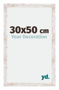 Catania MDF Bilderrahmen 30x50cm White Wash Messe | Yourdecoration.de