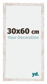 Catania MDF Bilderrahmen 30x60cm White Wash Messe | Yourdecoration.de