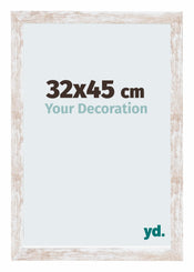 Catania MDF Bilderrahmen 32x45cm White Wash Vorne Messe | Yourdecoration.de