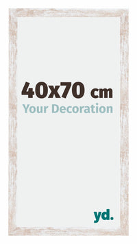 Catania MDF Bilderrahmen 40x70cm White Wash Messe | Yourdecoration.de