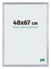 Catania MDF Bilderrahmen 48x67cm Silber Vorne Messe | Yourdecoration.de