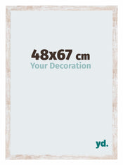 Catania MDF Bilderrahmen 48x67cm White Wash Vorne Messe | Yourdecoration.de