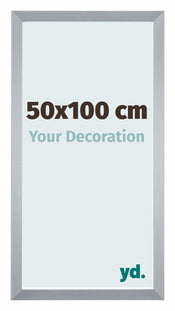 Catania MDF Bilderrahmen 50x100cm Silber Vorne Messe | Yourdecoration.de