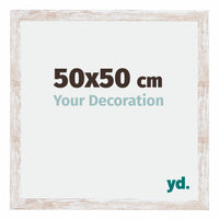 Catania MDF Bilderrahmen 50x50cm White Wash Messe | Yourdecoration.de