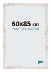 Catania MDF Bilderrahmen 60x85cm White Wash Vorne Messe | Yourdecoration.de