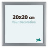 Como MDF Bilderrahmen 20x20cm Silber Matt Vorne Messe | Yourdecoration.de