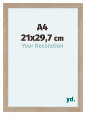 Como MDF Bilderrahmen 21x29 7cm A4 Eiche Hell Vorne Messe | Yourdecoration.de