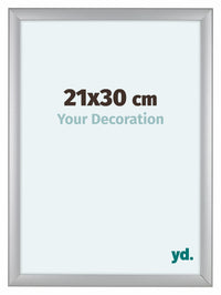 Como MDF Bilderrahmen 21x30cm Silber Matt Vorne Messe | Yourdecoration.de