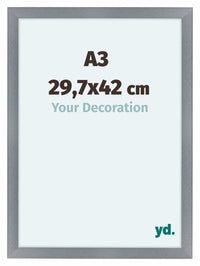 Como MDF Bilderrahmen 29 7x42cm A3 Aluminium Geburstet Vorne Messe | Yourdecoration.de