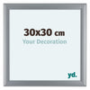 Como MDF Bilderrahmen 30x30cm Silber Matt Vorne Messe | Yourdecoration.de