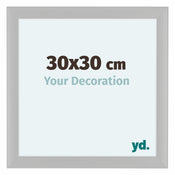 Como MDF Bilderrahmen 30x30cm Weiss Gemasert Vorne Messe | Yourdecoration.de