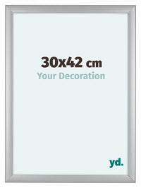 Como MDF Bilderrahmen 30x42cm Silber Matt Vorne Messe | Yourdecoration.de