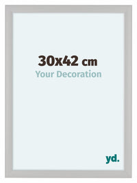 Como MDF Bilderrahmen 30x42cm Weiss Gemasert Vorne Messe | Yourdecoration.de