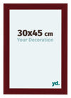 Como MDF Bilderrahmen 30x45cm Weinrot Gewischt Vorne Messe | Yourdecoration.de