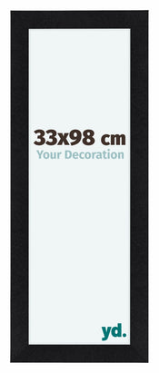 Como MDF Bilderrahmen 33x98cm Schwarz Matt Vorne Vorne | Yourdecoration.de
