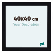 Como MDF Bilderrahmen 40x40cm Schwarz Hochglanz Vorne Messe | Yourdecoration.de
