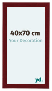 Como MDF Bilderrahmen 40x70cm Weinrot Gewischt Vorne Messe | Yourdecoration.de