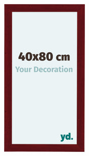Como MDF Bilderrahmen 40x80cm Weinrot Gewischt Vorne Messe | Yourdecoration.de