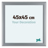 Como MDF Bilderrahmen 45x45cm Silber Matt Vorne Messe | Yourdecoration.de