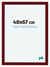 Como MDF Bilderrahmen 48x67cm Weinrot Gewischt Vorne Messe | Yourdecoration.de