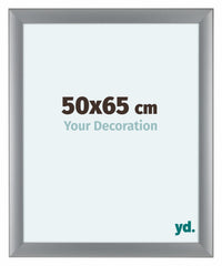 Como MDF Bilderrahmen 50x65cm Silber Matt Vorne Messe | Yourdecoration.de