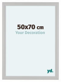 Como MDF Bilderrahmen 50x70cm Weiss Gemasert Vorne Messe | Yourdecoration.de