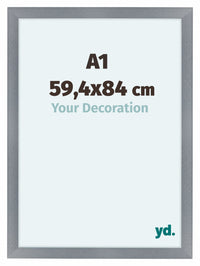 Como MDF Bilderrahmen 59 4x84cm A1 Aluminium Geburstet Vorne Messe | Yourdecoration.de