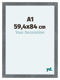 Como MDF Bilderrahmen 59 4x84cm A1 Eisen Gewischt Vorne Messe | Yourdecoration.de