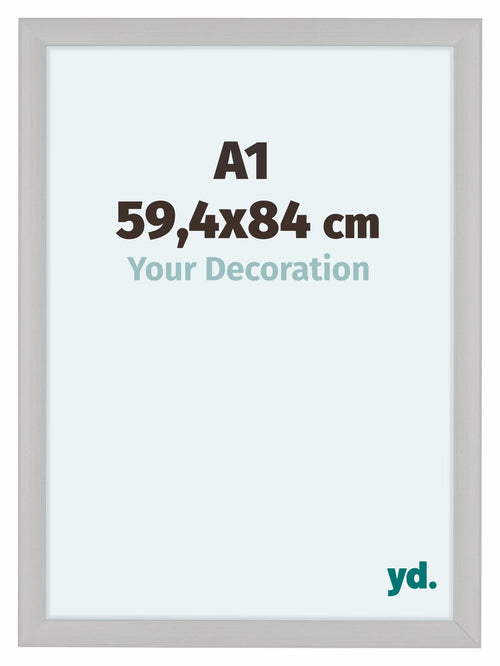 Como MDF Bilderrahmen 59 4x84cm A1 Weiss Gemasert Vorne Messe | Yourdecoration.de