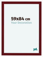 Como MDF Bilderrahmen 59x84cm Weinrot Gewischt Vorne Messe | Yourdecoration.de