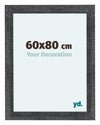 Como MDF Bilderrahmen 60x80cm Grau Gewischt Vorne Messe | Yourdecoration.de
