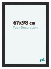 Como MDF Bilderrahmen 67x98cm Schwarz Gemasert Vorne Messe | Yourdecoration.de