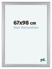 Como MDF Bilderrahmen 67x98cm Silber Matt Vorne Messe | Yourdecoration.de