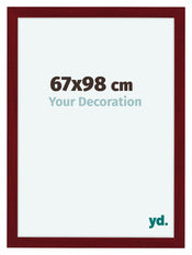 Como MDF Bilderrahmen 67x98cm Weinrot Gewischt Vorne Messe | Yourdecoration.de