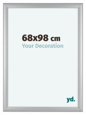 Como MDF Bilderrahmen 68x98cm Silber Matt Vorne Messe | Yourdecoration.de