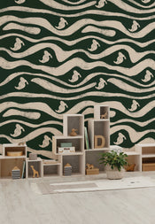 Disney Donald Duck Green Waves Innere Fototapete DX4 201 | Yourdecoration.de
