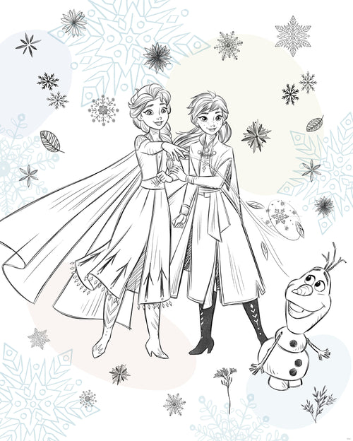 Disney Frozen Sketch Sisters Fototapete DX4 223 | Yourdecoration.de