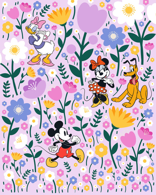 Disney Mickey Mouse and Minnie Mouse Botanical Spring Fototapete DX4 175 | Yourdecoration.de