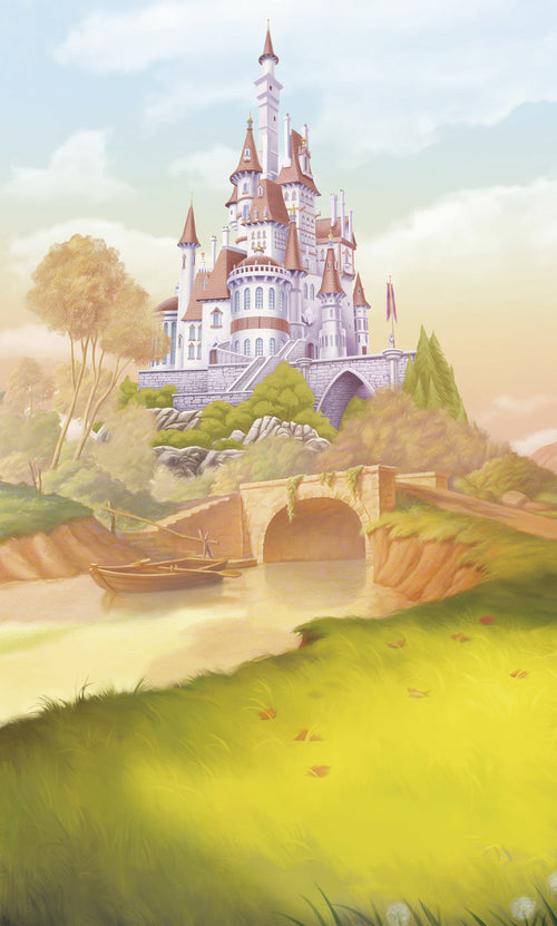 Disney Princess Belle Castle River Fototapete DX3 227 | Yourdecoration.de