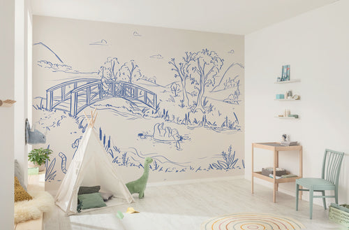 Disney Winnie the Pooh Blue Ink Innere Fototapete DX7 235 | Yourdecoration.de