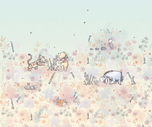 Disney Winnie the Pooh Flowerfield Fototapete DX6 194 | Yourdecoration.de