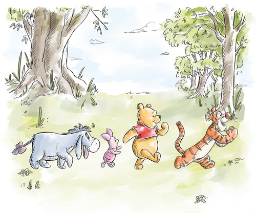 Disney Winnie the Pooh Walk Together Fototapete DX6 228 | Yourdecoration.de