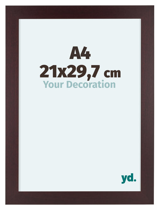 Dover Holz Bilderrahmen 21x29 7cm A4 Mahagoni Vorne Messe | Yourdecoration.de