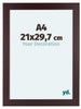 Dover Holz Bilderrahmen 21x29 7cm A4 Mahagoni Vorne Messe | Yourdecoration.de