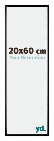 Evry Kunststoff Bilderrahmen 20x60cm Schwarz Hochglanz Vorne Messe | Yourdecoration.de