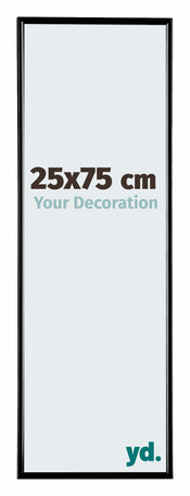 Evry Kunststoff Bilderrahmen 25x75cm Schwarz Hochglanz Vorne Messe | Yourdecoration.de