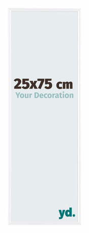 Evry Kunststoff Bilderrahmen 25x75cm Weiß Hochglanz Vorne Messe | Yourdecoration.de