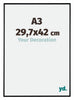 Evry Kunststoff Bilderrahmen 29 7x42cm A3 Schwarz Matt Vorne Messe | Yourdecoration.de
